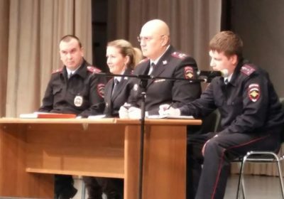 Отчет сотрудников полиции городского округа Звенигород перед населением СП Ершовское 3
